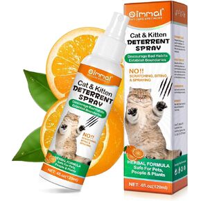 AIQIUSHA Cat Deterrent Sprays,120ML,Anti Pee & Anti Scratch Furniture & Anti Scratching Plants,Suit for Indoor & Outdoor,Establish Boundaries & Keep Cat Off,Safe for Children & Plant