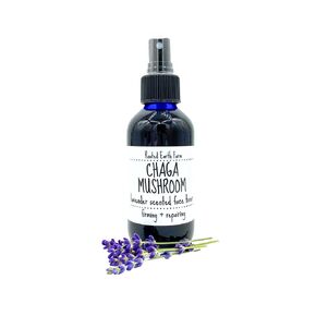 Chaga Lavender Face Toner - 4 fl oz - Herbal Mushroom Spray - Infused Natural Facial Mist for Dry Skin