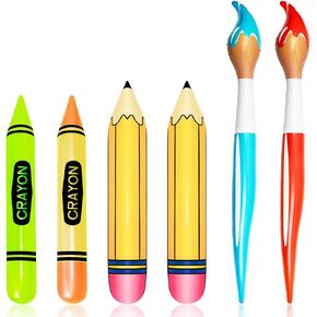 3 Pcs Inflatable Paint Brushes for Back to School Party Decorations Giant Blow up Paintbrushes Large Art Paint Brushes Balloon for School Classroom Events and Birthday Party Decorations