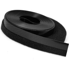3m x 20mm Extremely Thin and Soft Strong Doll Clothes Hook and Loop Tape Fasteners About Sewing Type Back Without Adhesive Doll Clothing Accessories Soft Black