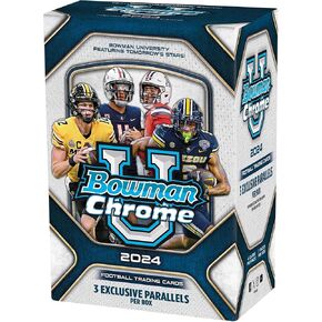 2024 Bowman University Chrome Football Factory Sealed Value Box - College Team Sets