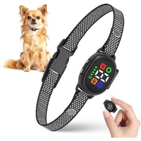 Bark Collar for Small Medium Dogs - Anti Bark Collar with 3 Effective Modes & 7 Sensitivity Levels, IP67 Waterproof & Rechargeable, Humane & Effective Barking Collar, Black