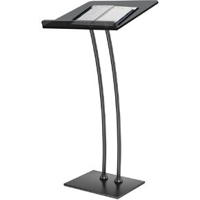Acrylic Podium Lectern with Iron Stable Bottom, Pulpits for Churches with 10MM Thickened Acrylic Countertop, Multi Function Pulpit for Modern Classroom Music Concert Wedding Conference Event