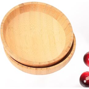 أوعية تقديم الخيزران ، الأوعية الصغيرة للوجبات الخفيفة لـ charcuterie/fruit/candy ، 3.38 أوقية أوعية غمس يدويًا للتوابل/الصلصا/الصلصة ، راميكينز الخشبية للمطبخ ، مجموعة من 2