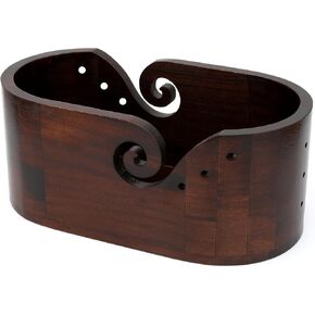 Wooden Yarn Bowls for Crocheting, Large Size Handmade Storage Crochet Bowl for Crocheting and Knitting Lovers