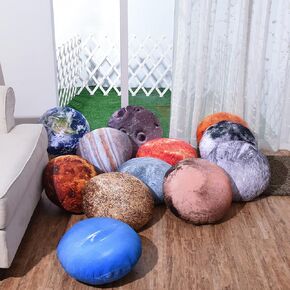 11 Piece Planet Space Pillows Case for Lovers Room Home Planetarium Round Pillow Covers Space Decor Outer Space Room Decor Cushion Cover Moon Throw Pillowcovers for Kids