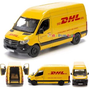 KiNSFUN DHL Mercedes-Benz Sprinter 1:46 Scale 5inch Die Cast Metal Model Toy Cargo Van