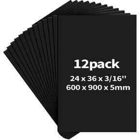 Foam Board, 11" x 14" x 3/16" Black Foam Board, 5 Pack Presentation Foam Core Board for Projects, Poster Board Sheets for Signboards, Arts and Crafts, Framing, Display