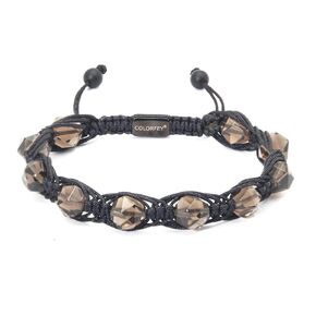 Healing Ice Obsidian Crystal Bracelet for Men - COLORFEY Unique Mens Beaded Bracelets with Ice Obsidian Gemstone Beads,Adjustable Triple Rope Bracelet Energy Beads Bracelet for Man Ultimate Protection