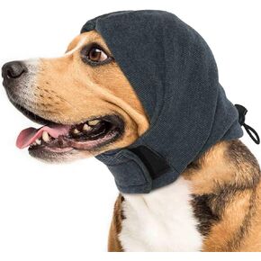 IDOMIK Dog Calming Hoodie No Shake Ear Wraps for Dogs, Dog Ear Head Covers for Noise Reduction & Anxiety Relief, Dog Ear Headband Muffs Head Wraps for Ear Hematoma Grooming Firework Force Drying