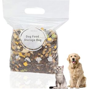 حقيبة تخزين للحيوانات الأليفة Meow & Woof لـ Travel Food Grade ، حاوية أكياس طعام يمكن التخلص منها للتخييم ، الرحلة ، أساسيات السفر متعددة الوظائف مع شريط الختم ، الحمل السهل ، BPA مجاني ، 4 رطل ، in Kuwait