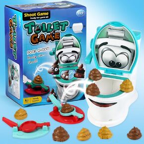 ALLROAD Poop Toilet Shoot Game for Kids - Family Party Games for Game Night - Fun Board Game for Kids and Adults - Super Entertaining Games for Family Dinner, Reunion and Other Occasion