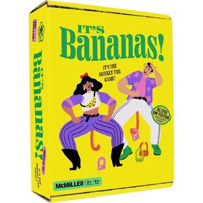 It's Bananas! The Monkey Tail Game - Funny, Fun Party Game & Board Game for All, Stocking Stuffer, Christmas, Thanksgiving, White Elephant, Girls Night, Birthday Gift, Gag, Novelty