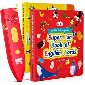 KOKODI Talking Pen Books Sets, Interactive Audio Sound Books Kids Learning Electronic Toys for Boys Girls, Autism Sensory Games, Early Educational Gifts Birthday Gifts for Toddlers Kids Age 2 3 4 5