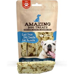 Amazing Dog Treats - Beef Cheek Strips Premium Dog Chew (Bully Dust 6 Inch - 12 Pack) - NO Odor - Thick Cut - Rawhide Alternative - Beef Cheek Slice Chip Sticks - No Dyes, Chemicals, or Preservatives