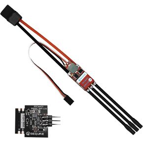 SEQURE 70A Brushless ESC 2-6S Lipo, RC Motor Electric Speed Controller 128KHz, ESC with 5V 4A BEC for RC Crawler Car, Climbing Car, Ship Model - ESCape32 with WiFi-Link Parameter Configuration Tool
