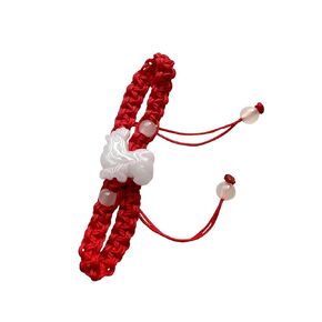Unik22 Lucky Grade A Jade Rooster Bracelet, Red Adjustable String, Jade Zodiac Jade Animal Bracelet, FENGSHUI Bracelet, Unisex