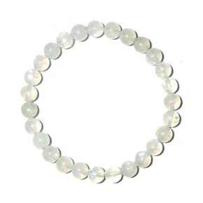 6MM Moonstone Bracelet for Men Women | Fits for 6-6.5" Wrist | Natural Crown Chakra Crystal for Emotion Spiritual | Gemstones for Relationship & Love