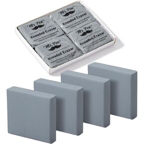 Mr. Pen- Kneaded Eraser, 4 Pack, Grey, Kneaded Erasers for Artists, Art Eraser, Kneadable Erasers, Moldable Eraser, Art Erasers for Drawing, Artist Eraser, Drawing Erasers, Art Gum Eraser