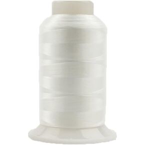 WonderFil, Specialty Threads, InvisaFil, 2-Ply Cottonized Soft Polyester, Silk-Like Thread for Fine Sewing, 100wt - White, 2500m
