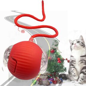 Automatic Interactive Rolling Cat Toys Ball for Indoor- Rechargeable Activate Dog Pet Toys for Indoor, Self-Playing Automatic Moving Kitten Toys for Cats, Durable and Safe Material