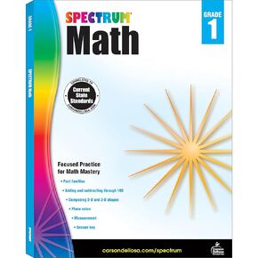 Spectrum 1st Grade Math Workbooks, Ages 6 to 7, Grade 1 Math Workbook, Adding and Subtracting Through 100, Place Value, Fact Families, 2-D and 3-D Shapes - 160 Pages (Volume 2)
