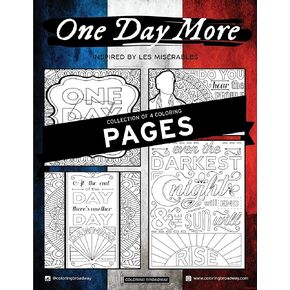 Coloring Broadway - Les Miserables Inspired Coloring Pages (Set of 4) “One Day More" Collection, Broadway Musical Merchandise, Card Stock (8 1/2" x 11"), Ideal Gift for a Broadway Theater Lover