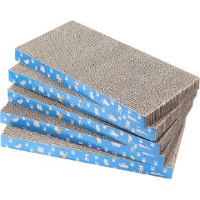 5 Packs in 1 Cat Scratch Pad, Cat Scratcher Cardboard,Reversible,Durable Recyclable Cardboard, Premium Scratch, Suitable for Cats to Rest, Grind Claws and Play