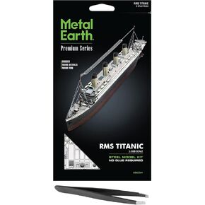 Metal Earth Fascinations Premium Series RMS Titanic Ship 3D Metal Model Kit Bundle with Tweezers