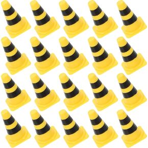 50pcs Roadblock Simulation Props Learning Toys for 4+ Year Olds Cognition Toys Traffic Sign Toys for Kids Road Sign Toy Kids Birthday Mini Cones Street Sign Toy Counting Cones