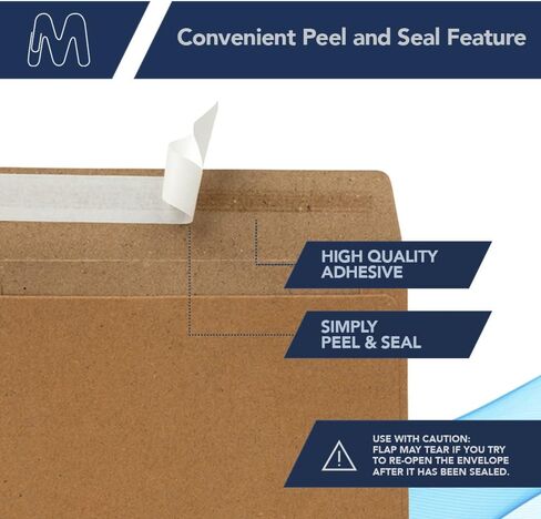 MOS A9 Invitation Envelopes – 5-3/4" x 8-3/4" Kraft Mailing Envelopes Self Seal (100 Count) – 120GSM/ 32LB Bond Heavy Duty – For Greeting Cards, Card Making, RSVP Cards, Wedding Invites in Kuwait