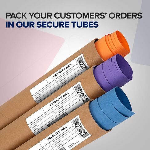 4 "× 36" أنبوب بريد كرافت الورقي المعزز (حالة 25) مع 2 قبعات لكل أنبوب - أنبوب ملصق معتمد من USPS - أنبوب من الورق المقوى للشحن والتخزين ، المطبوعات ، الأعمال الفنية ، المستندات in Kuwait