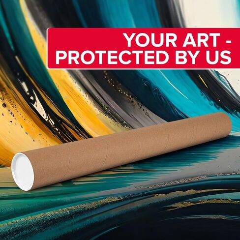 4 "× 36" أنبوب بريد كرافت الورقي المعزز (حالة 25) مع 2 قبعات لكل أنبوب - أنبوب ملصق معتمد من USPS - أنبوب من الورق المقوى للشحن والتخزين ، المطبوعات ، الأعمال الفنية ، المستندات in Kuwait