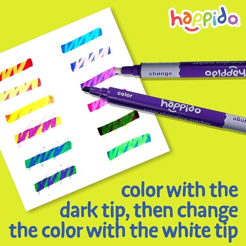 Double Sided Marker Sets for Kids Happido, Set of 36 Water Based Non Toxic Markers with Case, Great School Supplies, Art Supplies and Stationery Set in Saudi Arabia