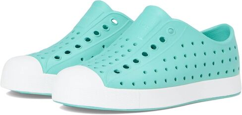 Native Shoes Kids Jefferson (طفل صغير/طفل كبير) - أحذية للأطفال - جزء علوي من مادة EVA - بطانة ونعل داخلي من مادة EVA وردي بارد/أبيض 12 Little Kid M in Kuwait