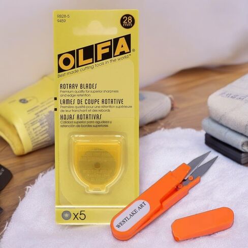28Mm Rotary Blade Refill, 2.89 Oz - Bundle with Westlake Art Embroidery Scissors, Precision Quilting Blades, Compatible with Rotary Cutter Tool, Easy to Install~ [Pack of 3] in Saudi Arabia