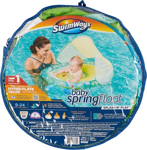 Swimways Sun Canopy Inflatable Infant Spring Float - Splash N Play in Saudi Arabia