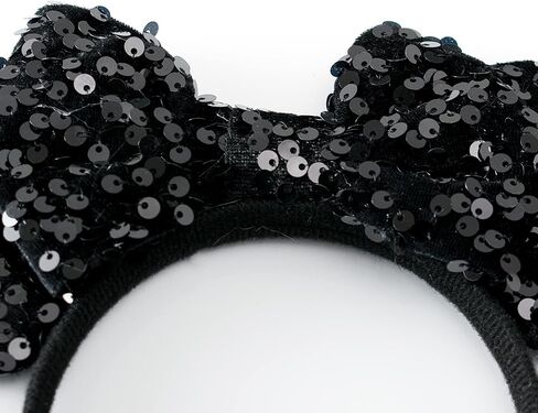 KARETT Sequins Mouse Ears Headband With Glitter Bow Cosplay Costumes Princess Party Decorations For Girls Women in Kuwait
