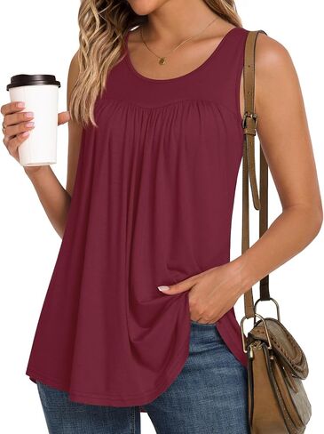 LONGYUAN Women's Tank Tops 2025 Summer Tunics Casual Sleeveless Shirts Ladies Loose Fit Blouses S-4XL in Saudi Arabia