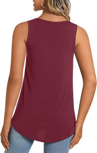 LONGYUAN Women's Tank Tops 2025 Summer Tunics Casual Sleeveless Shirts Ladies Loose Fit Blouses S-4XL in Saudi Arabia