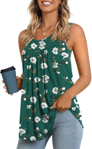 LONGYUAN Women's Tank Tops 2025 Summer Tunics Casual Sleeveless Shirts Ladies Loose Fit Blouses S-4XL in Saudi Arabia