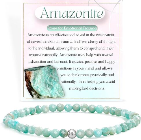 Rainbow Tourmaline - Joy - Beaded Bracelets for Women, Handmade Natural Stone 4mm Beads 925 Sterling Silver Stretch Bracelets, Chakra Crystal Gemstone Jewelry Gifts in Saudi Arabia