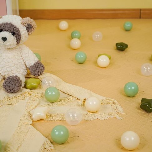 TRENDPLAY Star Ball Pit Balls 50 100 200 500 for Toddlers - Ball Pit Ball Shapes Plastic Balls for Boys Girls Ball Pit Fun, Birthday Party, Christmas Decoration in Saudi Arabia