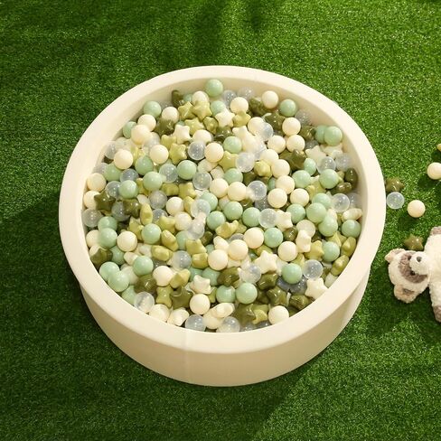 TRENDPLAY Star Ball Pit Balls 50 100 200 500 for Toddlers - Ball Pit Ball Shapes Plastic Balls for Boys Girls Ball Pit Fun, Birthday Party, Christmas Decoration in Saudi Arabia