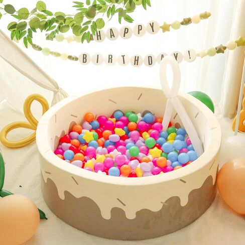 TRENDPLAY Star Ball Pit Balls 50 100 200 500 for Toddlers - Ball Pit Ball Shapes Plastic Balls for Boys Girls Ball Pit Fun, Birthday Party, Christmas Decoration in Saudi Arabia