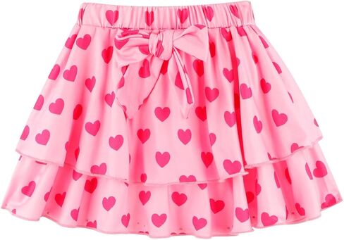 مجموعة تنورة للفتيات مكونة من قطعتين ملابس صيفية للأطفال الصغار بأكمام مكشكشة وتي شيرت وعقدة على شكل فيونكة وتنورة توتو مجموعة ملابس in Kuwait