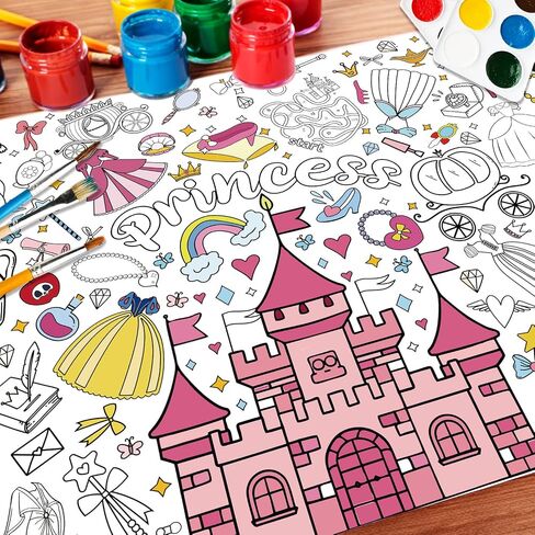 43.3x31.5Inch Valentine's Day Giant Coloring Poster with Picture, Birthday Gift Painting Poster, Art Crafts Activity Drawing Paper in School, Classroom, Home, Party for Boys, Girls, Kid in Kuwait