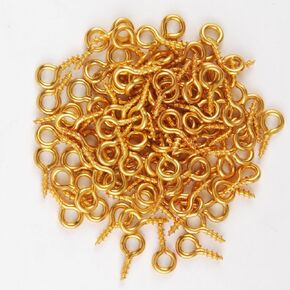 دبابيس صغيرة المسمار ، دبابيس العين المسمار 100pcs ، خطاطين دبابيس العين 8 × 4 مم ، ربط دبوس العين المسمار المصغرة ، المشابك الملولبة وخطافات لمجوهرات صنع الفنون والحرف ، مسامير السنانير