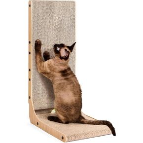 EHEYCIGA Cardboard Cat Scratcher for Indoor Cats, 26.8 Inch, Brown in Saudi Arabia