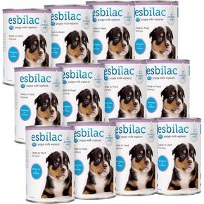 Pet -Ag Esbilac Puppy Milp Abslacer Liquid - 11 أوقية ، حزمة من 12 - صيغة جرو جاهزة للتغذية مع الفيتامينات للحياز الجديد إلى 6 أسابيع - من السهل هضمها